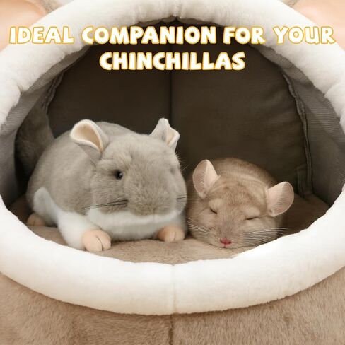YUEPET Chinchilla Plush Cuddler Toy, Soft Chinchilla Cuddle Buddy, Comfort Anxiety Relief & Stress Reducer Companion for Chinchillas, Guinea Pigs, Hamsters, Ferrets, Hedgehogs, Sugar Gliders in Kuwait