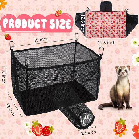 Ferret Ball Pit Hammock, Hammock Cage Toy Compatible with Tunnel, Suitable for Hamsters and Chinchillas (Ball Not Included) in Kuwait