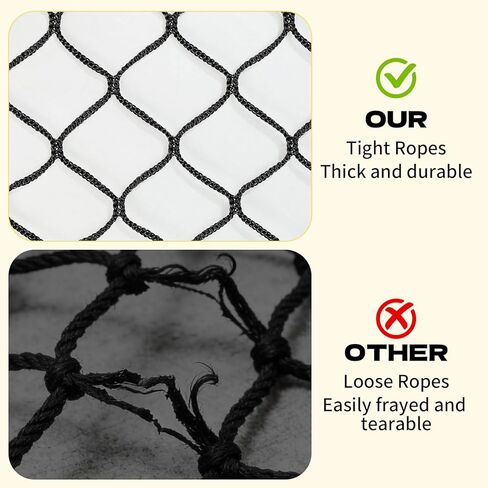 5x5 FT Heavy Duty Slow Feed Hay Net, 1.57-Inch Knotless Weatherproof Nylon Hay Net for Horses, Cattle, Goats, Sheep & Livestock, Outdoor Round Bale Feeder to Reduce Waste in Kuwait