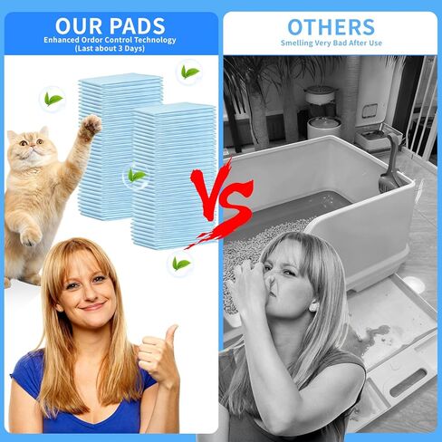 35 PCS Cat Pads, Compatible with Breeze Litter System, Fresh Scent Cat Pee Pads Refills, Ultra Absorbent with Odor Control, 16.9" x 11.7" in Kuwait