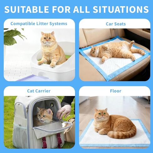 35 PCS Cat Pads, Compatible with Breeze Litter System, Fresh Scent Cat Pee Pads Refills, Ultra Absorbent with Odor Control, 16.9" x 11.7" in Kuwait