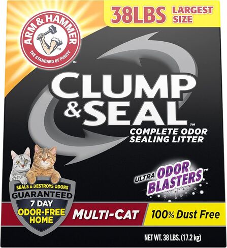 Arm & Hammer Clump & Seal Litter, Multi-Cat Litter 38 lb. in Kuwait