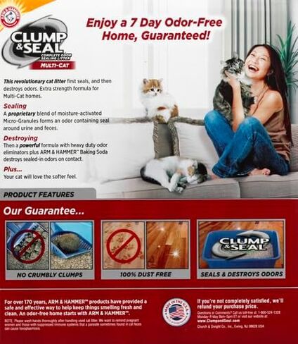 Arm & Hammer Clump & Seal Litter, Multi-Cat Litter 38 lb. in Kuwait