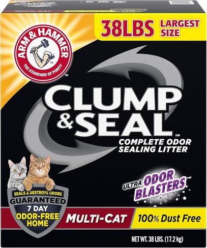 Arm & Hammer Clump & Seal Litter, Multi-Cat Litter 38 lb. in Kuwait