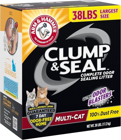 Arm & Hammer Clump & Seal Litter, Multi-Cat Litter 38 lb. in Kuwait