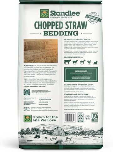Standlee Hay Company Wheat or Barley Chopped Straw for Animal Bedding in Kuwait