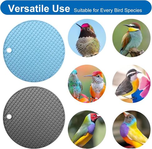 2 PCS Bird Foraging Toys, Soft Bird Slow Feeder Mats, Silicone Bird Foraging Mat, Interactive Foraging Birds Toys for Parakeet, Cockatiel, African Grey, Conure, Budgies in Kuwait