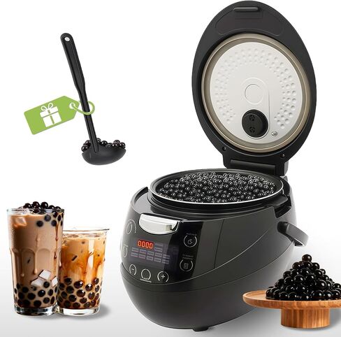 6L Boba Cooker Commercial, Automatic Boba Maker Machine with Even Heat Distribution, Intelligent Tapioca Cooker, for Milk Tea Stores Restaurants Dessert Stores Lounge, 900W in Kuwait