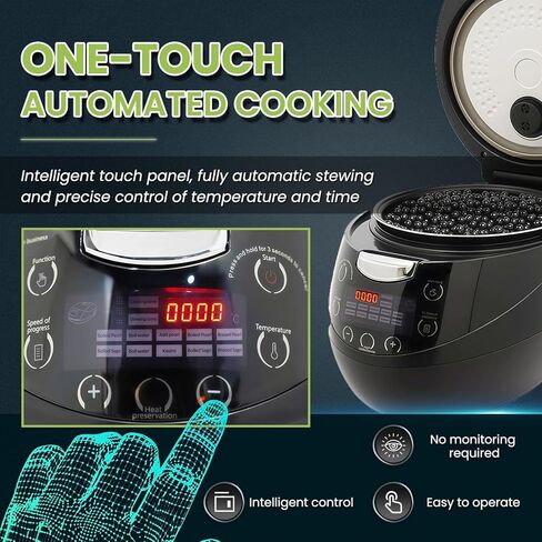 6L Boba Cooker Commercial, Automatic Boba Maker Machine with Even Heat Distribution, Intelligent Tapioca Cooker, for Milk Tea Stores Restaurants Dessert Stores Lounge, 900W in Kuwait