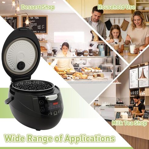 6L Boba Cooker Commercial, Automatic Boba Maker Machine with Even Heat Distribution, Intelligent Tapioca Cooker, for Milk Tea Stores Restaurants Dessert Stores Lounge, 900W in Kuwait