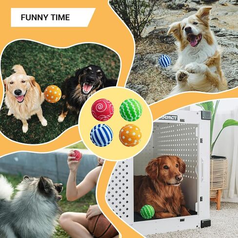 AMA SPORT Squeaky Tennis Balls for Dogs 4 Pack 2.0" Small Tennis Balls for New Puppy Small Dog Toys for Fetch, Exercise, Outdoor Play in Kuwait