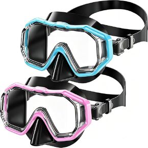 Bairuifu Kids Swim Goggles for Kids 4-16, Anti-Shattered Lens / Anti-Fog / 180° Panoramic View / Kids Swimming Goggles with Nose Cover in Kuwait