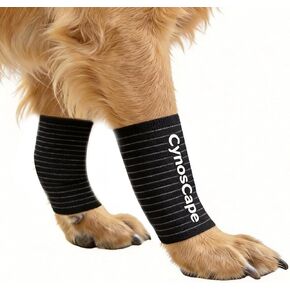 Dog Leg Brace, Black Compression Support Wraps for Front or Rear Legs with Streching Adjustable Strap,Dog Wrist Brace- Leg Sleeve to Stop Licking - Aid in Wound Care and Recovery in Kuwait