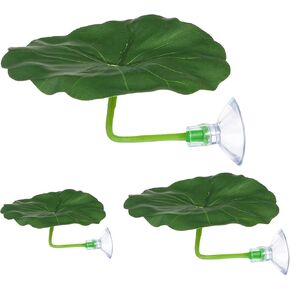 3PCS Betta Fish Leaf Hammock, Soft Aquarium Decor Plastic Plants, Betta Hammock Bed with Suction Cups, Fish Tank Decoration for Sleeping Hiding Playing – Natural Green Lotus Leaf Design in Saudi Arabia