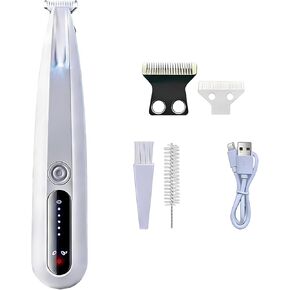 Cat Trimmer, Low Noise Pet Shaver for Cats, Dual-Speed Cordless, Rounded Shaving Edge, with Led Light, Smart Display, Includes Replacement Head, Cleaning Brush, Oil, USB Cable in Kuwait