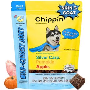 Fish Dog Treats for Skin & Coat, Healthy Soft Chews with Real Pumpkin, Grain Free, Easy to Digest for Training or Rewards for Small, Large Dogs, Natural Ingredients for Sensitive Stomach, Made in USA in Kuwait