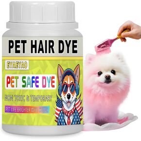 Dog Hair Dye, 3.5 Fl Oz (100 ml) Pet Safe Dye, Pet Grooming, Permanent Pet Hair Dye Stain, Safely Used, Dog Grooming, Pet Dye Bright Color for All Pets Fur Dye (Pink, 3.5 Fl Oz (100 ml)) in Saudi Arabia
