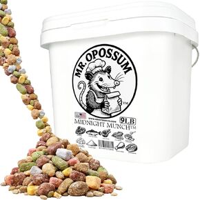 Midnight Munch™ Raccoon and Opossum Food Wildlife Treat Blend Multi Protein Backyard Wildlife Feeding Mix with Beef Lamb Chicken Salmon Corn Peanut Butter Puffs & Marshmallows (3 lb Pouch) in Kuwait