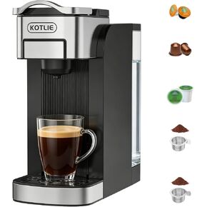KOTLIE Single Serve Coffee Maker for K*cup/Nes Original/D*G Capsules and Ground Coffee, 50 Oz Removable Reservoir, up to 12oz Cup Sizes,Ideal for Kitchens, apartments, dorm rooms and Offices (CM-827) in Kuwait