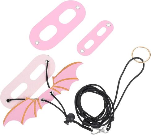 Toddmomy Adjustable Bearded Dragon Harness Leash Set for Reptiles and Small Lizards, Pink Lightweight Escape-Prevention Outdoor Walking Gear in Kuwait