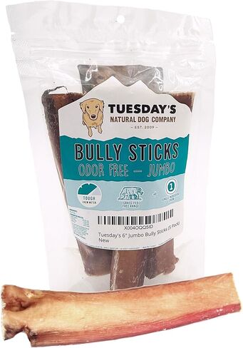 Tuesday's 6" Jumbo Bully Sticks (5 Pack) in Kuwait