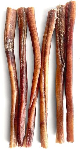 Bully Sticks مرفوعة ومصنوعة في الولايات المتحدة الأمريكية، 10 بوصات (عبوة من 6 قطع)، خالية من الرائحة، مضغ طبيعي بالكامل للكلاب، مكافآت in Kuwait