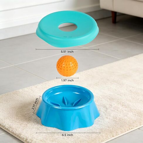 Dog Lick Bowl, Slow Feeder Dog Bowl with Strong Suction Cups, Silicone Dog Licking Bowl for Peanut Butter, Yogurt and Treats, Non-Slip Dog Lick Bowl-Suitable for Large, Medium, and Small Dogs in Kuwait