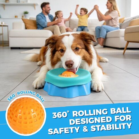 Dog Lick Bowl, Slow Feeder Dog Bowl with Strong Suction Cups, Silicone Dog Licking Bowl for Peanut Butter, Yogurt and Treats, Non-Slip Dog Lick Bowl-Suitable for Large, Medium, and Small Dogs in Kuwait