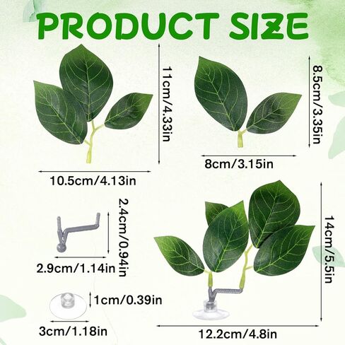 4 Pcs Fish Leaf Pad, Betta Leaf Hammock Adjustable Plastic Plants with Suction Cup Aquarium Decor Fish Tank Accessories Simulating The Natural Habitat for Betta Spawning Grounds Breeding Resting Bed in Kuwait