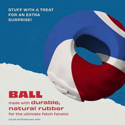 Benebone Durable Rubber Dog Toy Ball, Limited Edition America 250, One Size in Kuwait