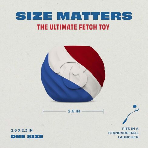 Benebone Durable Rubber Dog Toy Ball, Limited Edition America 250, One Size in Kuwait