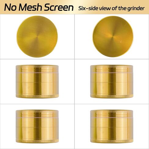 2.5 Inch Spice Grinder, Kitchen Tool Pepper Grinder, Zinc Alloy, Manual, Easy to Clean (Golden) in Kuwait