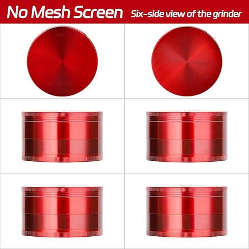 3 Inch Spice Grinder, Zinc Alloy, Manual Operation, Grinding Spices Kitchen Tool (Red) in Kuwait
