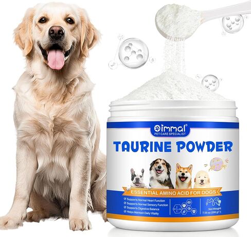 Taurine Powder for Dogs, Pure Dog Taurine Supplement for Heart Health,Vision Support & Immune Support, High-Purity Amino Acid for Homemade & Raw Diets, Easy Mix, 200g in Kuwait
