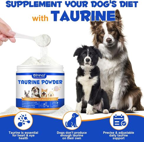 Taurine Powder for Dogs, Pure Dog Taurine Supplement for Heart Health,Vision Support & Immune Support, High-Purity Amino Acid for Homemade & Raw Diets, Easy Mix, 200g in Kuwait