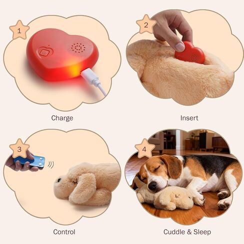 لعبة Fuzzwoof للكلاب التي يتم التحكم فيها عن بعد لنبضات القلب، 8 أصوات ومحاكاة نبضات القلب لمساعدة الجراء على النوم وتخفيف القلق، وتدريب القفص، ورفيق مهدئ قابل لإعادة الشحن in Kuwait