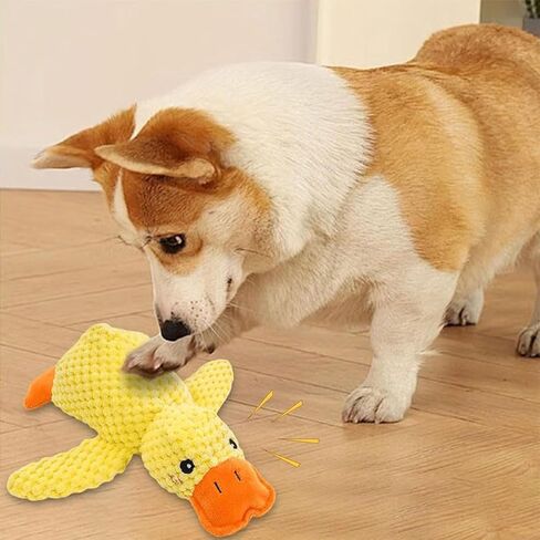 Duck Dog Toys,2026 New Yellow Duck Dog Toy,Dogs Toys for Aggressive Chewers,Durable Stuffed Dogss Puppy Toys,Dogs Ducks Toy with Quacking Sound for Indoor Dogs-Yellow, 9.8"x8.6"(S) in Kuwait