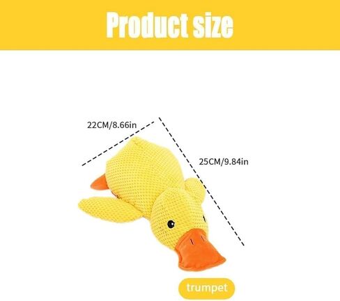 Duck Dog Toys,2026 New Yellow Duck Dog Toy,Dogs Toys for Aggressive Chewers,Durable Stuffed Dogss Puppy Toys,Dogs Ducks Toy with Quacking Sound for Indoor Dogs-Yellow, 9.8"x8.6"(S) in Kuwait
