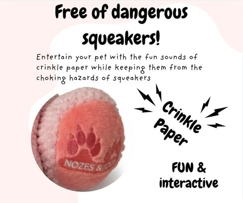 NOZES & TOZES Plush Pig Dog Toy | Dog stuffies for Large Dogs Dog Enrichment Toys for Large Dogs | Dog Toys Without Squeakers- Pink in Kuwait