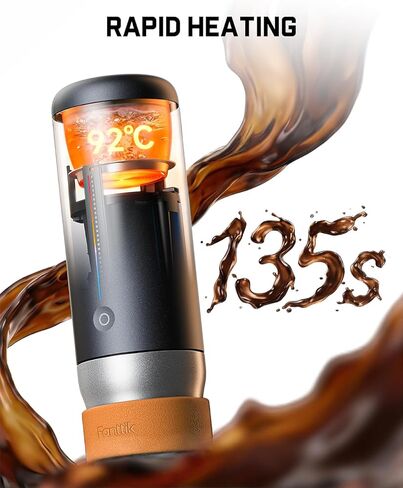 Fanttik Cafein 11 Portable Coffee Machine, Self-Heating Electric Espresso Machine with USB-C, 20 Bar Coffee Maker for Travel, Hiking, Gym and Office in Kuwait