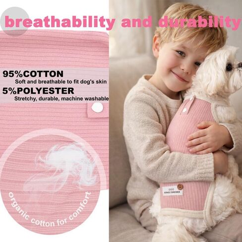 Dog Recovery Suit Dogs Onesie for Surgery Protective Post-Surgery Suit Female for Small Dogs & Puppy Pink Pink Size S in Kuwait