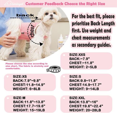 Dog Recovery Suit Dogs Onesie for Surgery Protective Post-Surgery Suit Female for Small Dogs & Puppy Pink Pink Size S in Kuwait
