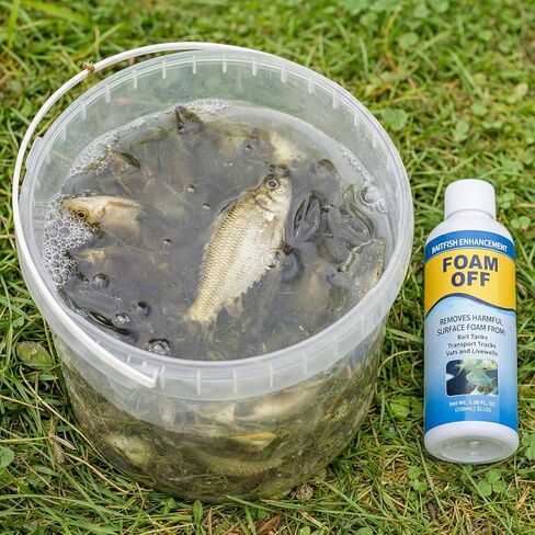 2pcs Fish Tank Foam Remover Water Defoamer for Fish Alive Longer Healthier for Minnow Buckets Livewells Bait Tanks Aquariums Saltwater Reservoir Fishing, 100ml Per in Kuwait