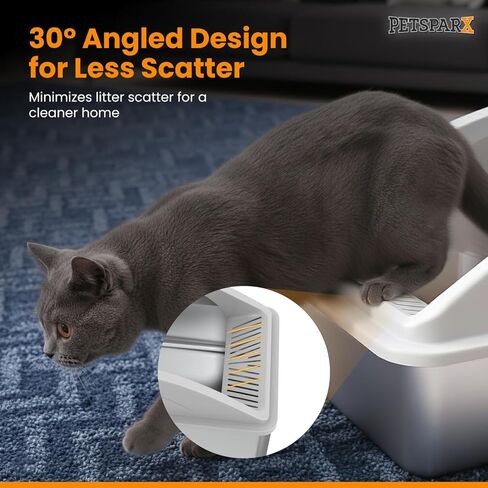 Stainless Steel Litter Box XL with Lid – Enclosed Cat Litter Box for Large Cats, High Sided Leak Proof Metal Litter Box, Easy Clean Non Stick Odor Control in Kuwait