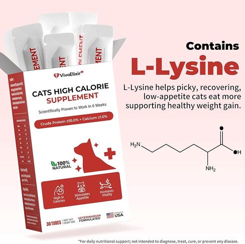High Calorie Nutrition Paste for Cats – 12g x 30 Bars- Provides Weight gain and Appetite Support for picky or underweight Cats - Contains Taurine, DHA Colostrum - Promotes Vitality and Healthy Growth in Kuwait