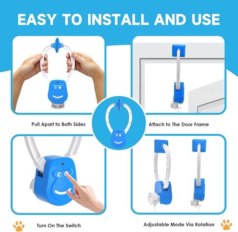 Interactive Cat Toy for Indoor Cats, 360° Auto-Rotating Door Hanging Teaser with Motion Activation, USB-C Rechargeable Quiet Self Play Cat Toy for Bored Indoor Adult Cats and Kittens in Kuwait