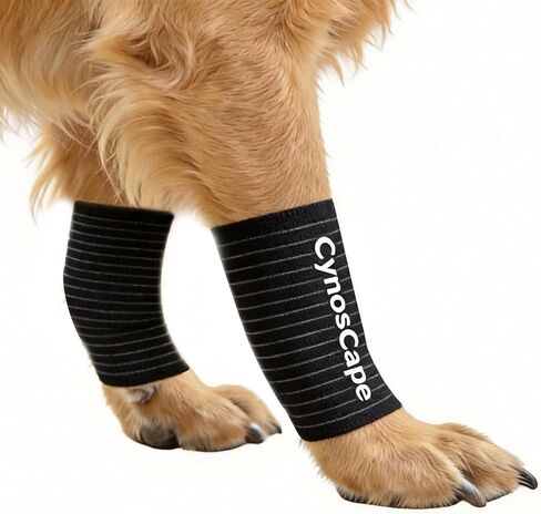 Dog Leg Brace, Black Compression Support Wraps for Front or Rear Legs with Streching Adjustable Strap,Dog Wrist Brace- Leg Sleeve to Stop Licking - Aid in Wound Care and Recovery in Saudi Arabia