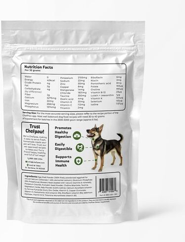ChefPaw Nutrition Booster for Dogs – Multivitamin Powder with 25+ Essential Nutrients & Calcium – All-Natural Dog Supplement for Homemade & Fresh Food Diets – Supports Bones, Immunity & Overall Health in Kuwait