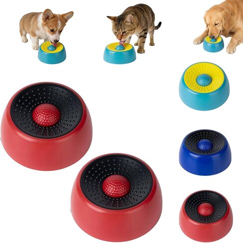 Dog Lick Bowl with Roller Ball, Dog Lick Ball for Dogs,Dog Licking Bowl with Rolling Ball for Pet Slow Eat,Dog Lick Bowl with Ball for Enjoy Eating,Lick&Roll Bowl Focus On Pet Enjoy Meal. (Red-A) in Kuwait