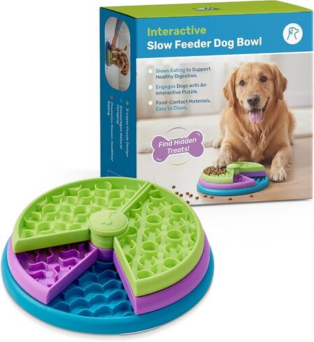BelleBête & Co. Three-Layer Maze Pet Slow Feeder Dog Bowl – Interactive Puzzle Design, Mindful Dining Series with Food-Grade Material & Non-Slip Base for Mental Stimulation & Digestive Health | Violet in Kuwait